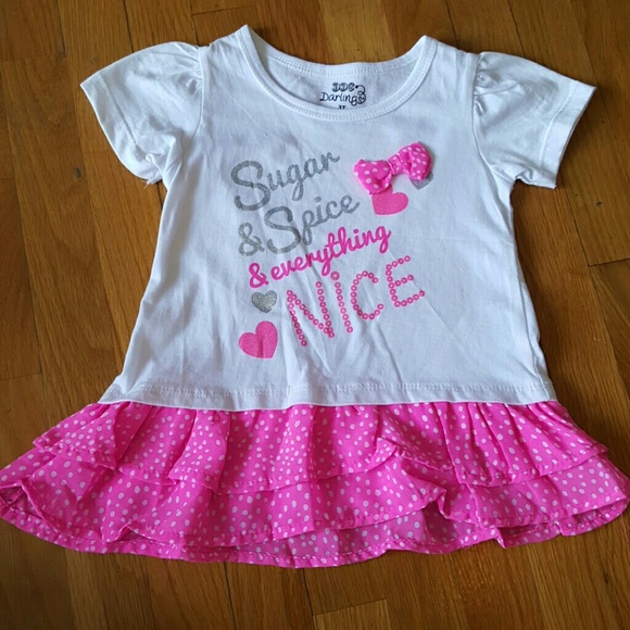 NWT Pink Polkadots Ruffles & Bows Dress & Shorts - Picture 3 of 8